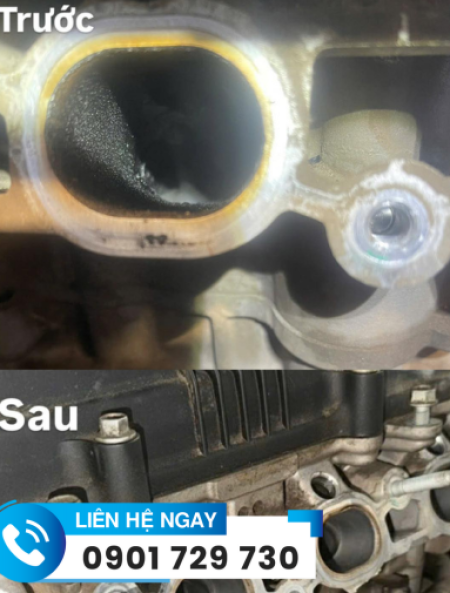 Dịch vụ vệ sinh đường ống nạp bằng máy bắn trấu