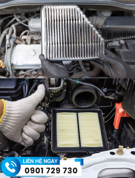 Thay lọc gió động cơ ô tô